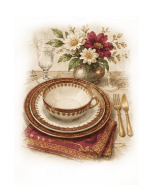 Earthy Homes dinnerware table setting